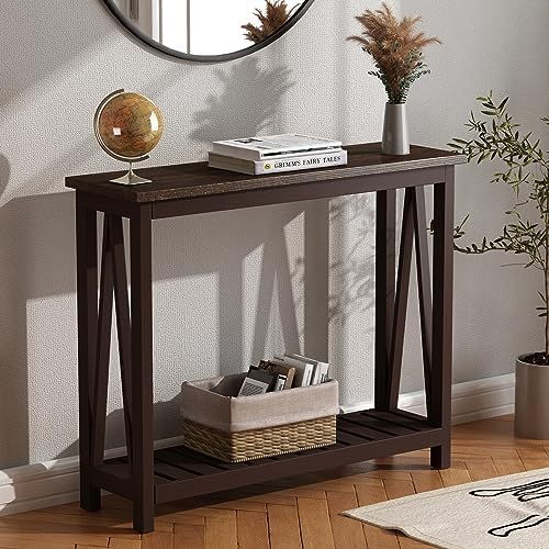 ChooChoo Farmhouse Console Table, Narrow Sofa Table - Image 3