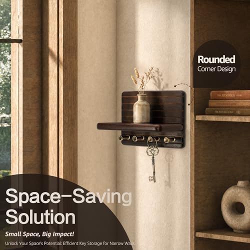 Rebee Vision Acacia Wood Key Holder Wall Mount - Image 5