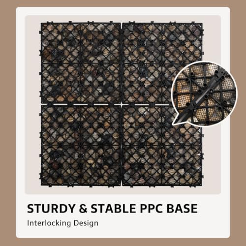 River Rock Pebble Tile, Natural Stone Deck Paver Tile, 4 Sheets - Image 4