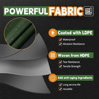 RAINDEWAY 12x12 Feet Tarps Heavy Duty Waterproof 10.5 Mil Outdoor Poly Tarp - Image 3
