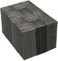 PrimeZone 432 PCS Solid Acacia Wood Interlocking Patio Deck Tiles Outdoor by PrimeZone