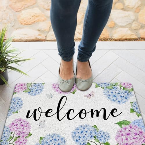 Purple and Blue Hydrangea Welcome Mats Doormat - Image 7