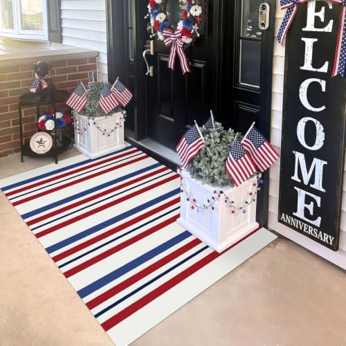 KILOCOCO 250th Anniversary Patriotic Striped Rug 3x5 ft - Image 3