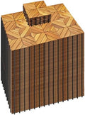 PrimeZone 432 PCS Solid Acacia Wood Interlocking Patio Deck Tiles Outdoor by PrimeZone