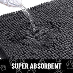 Smiry Dog Door Mat for Muddy Paws, Absorbent Non Slip Dirt Trapper - Image 5