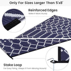 Smiry Outdoor Rug 6x9 ft Waterproof Reversible Boho Mat - Image 4