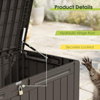 Devoko 100 Gallon Outdoor Storage Box, Waterproof Deck Box Lockable - Image 7