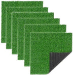 Artificial Grass Mat 6x6 Inch Faux Grass Square Mat 12Pack by Verdigrass