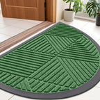Smiry Half Circle Front Door Mat Outside Entrance, Rubber Doormat by Smiry