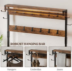 Lulive Coat Rack, 39.4” Hall Tree - Image 4