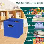 Black Foldable Storage Cubes Bins, Fabric Storage Box Cubes Organizer Baskets - Image 3