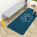 OLANLY Dog Door Mat for Muddy Paws 54x24, Paw Print Design Chenille Mud Mat by OLANLY