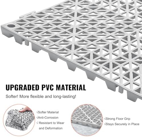 VEVOR Modular Interlocking Cushion, 50 Pack 12" x 12" Splicing Drainage Mats - Image 3