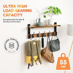 Oraich Wall Hooks with Shelf, Coat Rack Wall Mount - Image 2