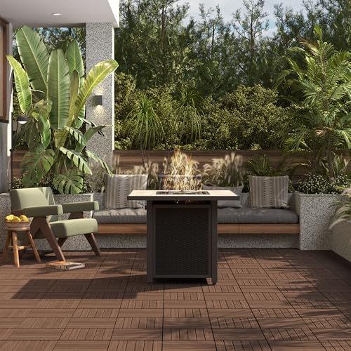 Yaheetech 54PCS Deck Tiles Acacia Wood Interlocking Outdoor Flooring - Image 2