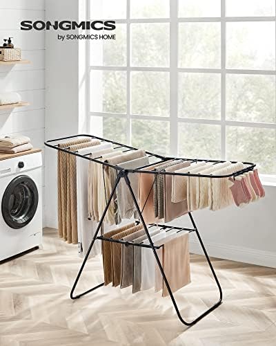 SONGMICS Clothes Drying Rack, Foldable Space-Saving Laundry Drying Rack - Image 2