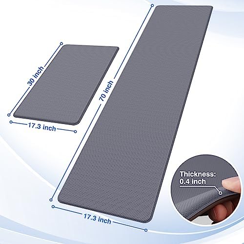 StepRite Kitchen Mats for Floor, 2-Piece Anti-Fatigue Kitchen Rugs - Image 3