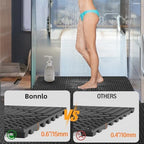 Bonnlo 12''x12'' PVC Interlocking Floor Tile, 40 Pack Black Anti-Fatigue Floor - Image 6