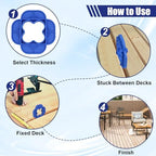 4 Packs 4-in-1 Multi-Size Deck Spacer Tool, 4 Thicknesses Deck Board Spacers - Image 6