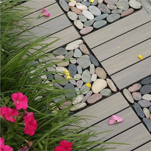 Pebble Tile, Natural Stone Paver Tile, Mountain Grey 4 Sheets - Image 2