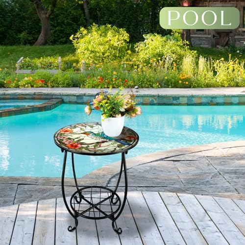 Cinnvoice Outdoor Side Table Small End Patio Porch Table - Image 6