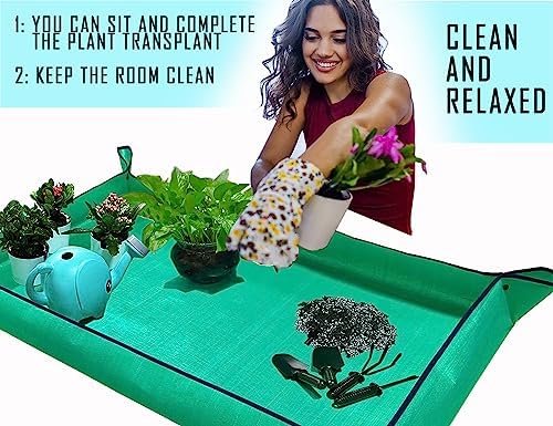 BIUWING Extra Large Plant Repotting Mat, Thickened Waterproof - Image 5