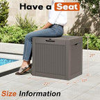 Outdoor Storage Box, Resin Deck Boxes Indoor and outdoor, Waterproof Storage - Image 3