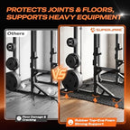 SUPERJARE 0.56'' Thick 96 Sq Ft Rubber Top Gym Flooring - Image 4