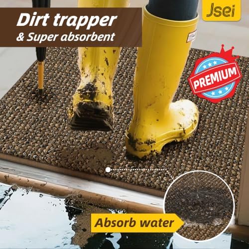 JSEI Dirt Trapper Door Mat 36" x 60", Non-Slip Washable Doormats - Image 5
