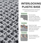 Plastic Interlocking Deck Tiles, 60 Pack, Pebble Design 12"x12" Waterproof - Image 5