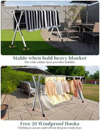 Folding Stainless Steel Laundry Drying Rack 63 Inches - Image 4