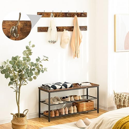 HOOBRO Hall Tree with Bench, Coat Rack Shoe Bench Set, Entryway Shoe Rack with - Image 3
