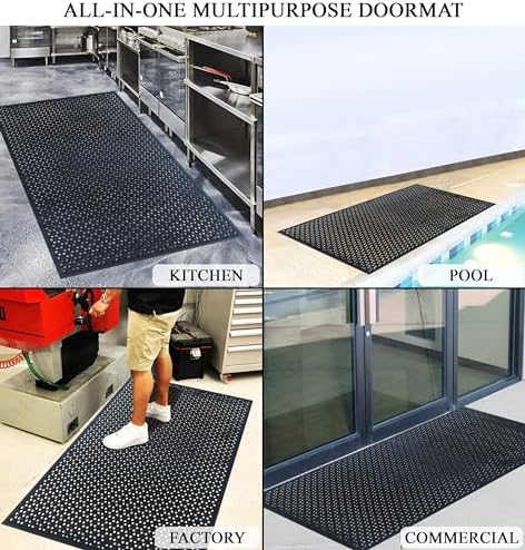 A1HC New All Purpose Rubber Extra Drain 70% Area Floor Mat - Image 5