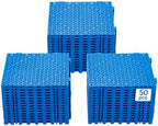 VEVOR Interlocking Tile 50PCS Blue, Drainage Tiles 12" x 12" Splicing, Soft PVC by VEVOR