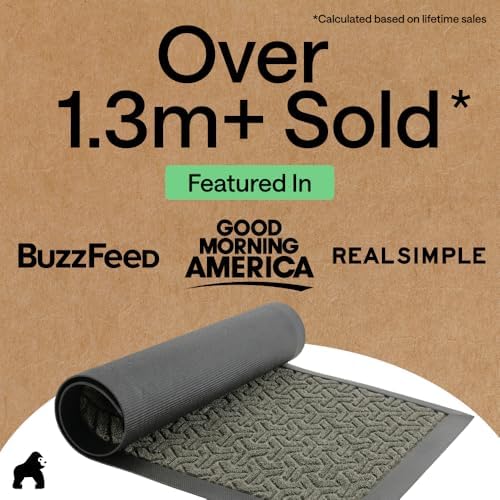 GORILLA GRIP WeatherMAX Door Mat, Indoor Outdoor Use - Image 5
