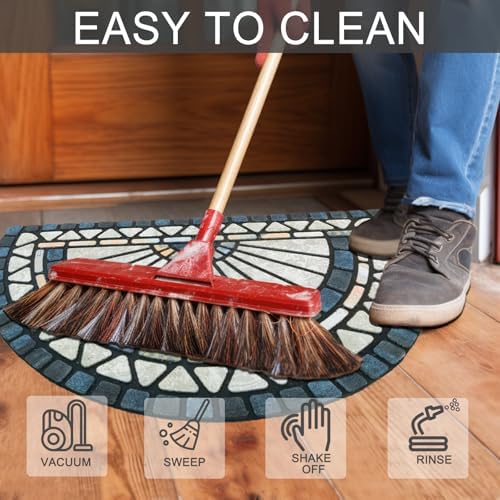 CHICHIC Front Door Mat 18"x30" Outdoors Heavy Duty Rubber Mat - Image 5