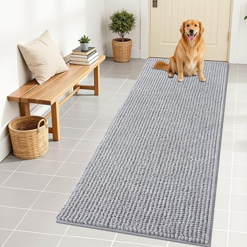 OLANLY Dog Door Mat for Muddy Paws 70x24, Extra Absorbent Chenille Mud Mat by OLANLY
