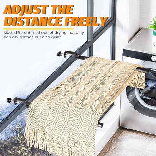 Clamp-on Clothes Drying Rack, No-Drill Foldable Laundry Drying Rack Clothing - Image 4