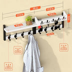 35'' White Coat Rack Wall Mount - Image 3