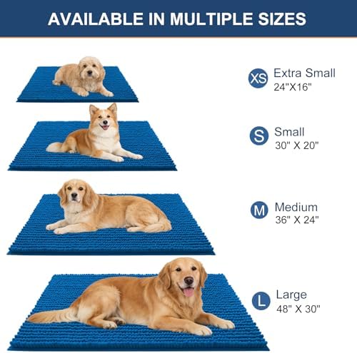 OLANLY Dog Door Mat for Muddy Paws 44x24, Ultra Absorbent Chenille Mud Doormat - Image 2