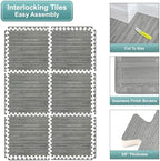 Sorbus Interlocking Wood Grain Foam Floor Tiles - Image 6