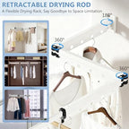 Clothes Drying Rack Wall Mounted, 3-Fold Space-Saving Drying Rack Clothing - Image 7