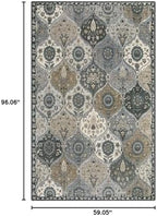 Lahome Moroccan Washable Living Room Rug, 5x8 Rugs - Image 2