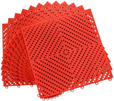 Jocoevol 12-Pcs Interlocking Tile, Indoor/Outdoor Drainage Interlocking Floor by JOCOEVOL