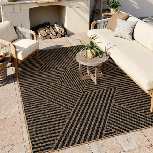 Lahome Geometric Easy Jute Outdoor Rug 5x7 - Image 2