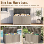 280 Gallon Outdoor Storage Box, Large Patio Deck Box, Tool Storage Bin - Image 4