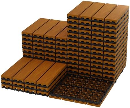 GarveeTech 27-Pack 12"X12" Composite Deck Tiles | Interlocking Waterproof Patio - Image 2