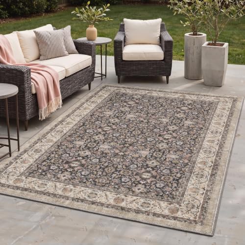 GENIMO 9x12 Outdoor Rug, Washable Quick Dry - Image 3