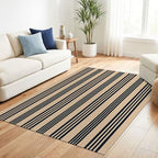 KILOCOCO Striped Rug 4x6 ft Washable Woven Front Door Rug - Image 6