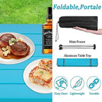 Grope Portable Camping Table, Aluminum Folding Beach Table - Image 4